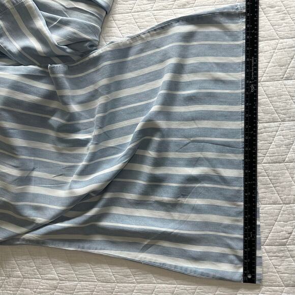 NWT Tractr Blue & White Striped Tencel Jumpsuit – Size 10 - Picture 10 of 11